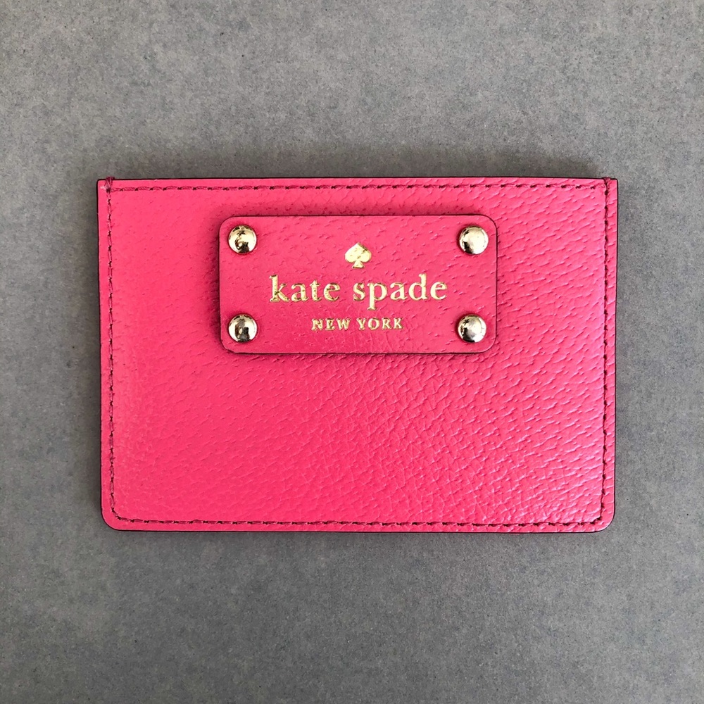 Kate Spade Wellesey Hot Pink card holder NWOT